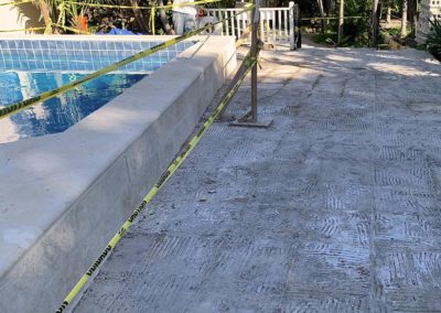 Poolside construction